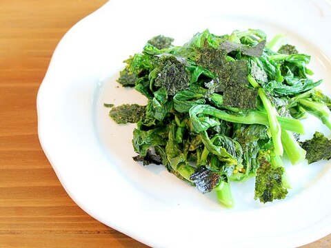 菜の花のバター炒め 海苔の風味